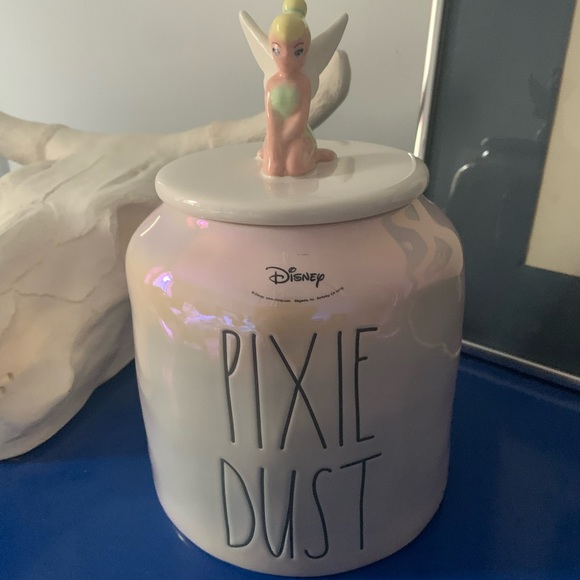 Rae Dunn Accents Rae Dunn Disney Peter Pan Tinkerbell Pixie Dust Pink Iridescent Canister